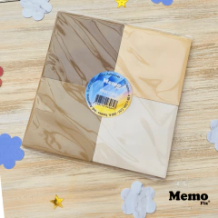 Notas Adhesivas MemoFix Linea Pantone Marrón 4 Blocks x 74x74mm x 50 h C/U