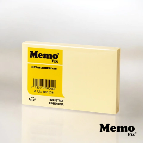 Notas Adhesivas MemoFix XL Amarillo 123x74mm x 80 hojas