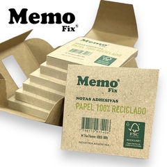 EcoBox 6 Notas Adhesivas Papel 100% Reciclado Certificación FSC tamaño M 74x74mm