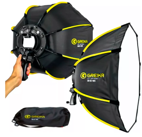 SOFTBOX PARABÓLICO PARA SPEEDLITE GREIKA GKS-65 S/GRID
