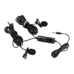 Microfone Lapela Universal Mamen KM D1 PRO Duplo para SmartPhones e Câmeras - comprar online