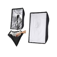 Kit Softbox Sombrinha Universal 60x90 cm para Flash dedicado na internet