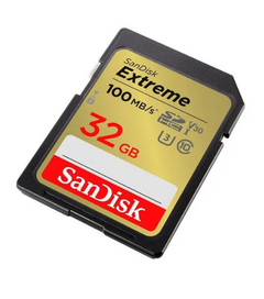 Cartão SanDisk SD 32Gb 100mb/s Extreme SDHC 4k - comprar online