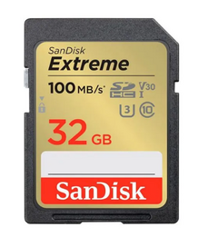 Cartão SanDisk SD 32Gb 100mb/s Extreme SDHC 4k