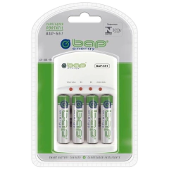 Carregador de pilhas Bap Energy BAP-551 com 4 pilhas AA 2700mAh - comprar online
