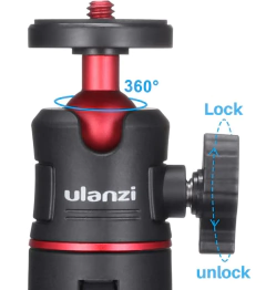 Mini Tripé Ulanzi MT-08 para Câmera Digital - Preto - Foto Imagem Rio