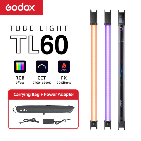Bastão De Led Rgb Godox Tl60 Com Bluetooth, Dmx E Wi-fi Para Efeitos Especiais
