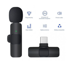 MICROFONE DE LAPELA SEM FIO K9 - P/ TIPO C