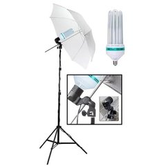 Kit Luz Contínua Soquete Simples Sombrinha Suavizadora 40w - com lâmpada