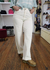 Pantalón Wide Leg - Negro/ Crudo / Beige - comprar online