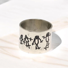 Anillo grabado de plata con tu dibujo! en internet