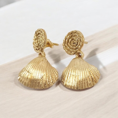 Gold Shell Earrings - buy online