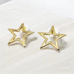 Gold Cutout Star Earrings