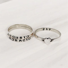 Set of 3 Engraved Rings on internet
