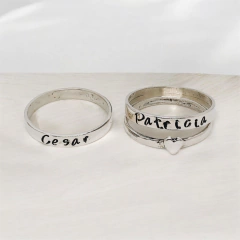 Set of 3 Engraved Rings - online store