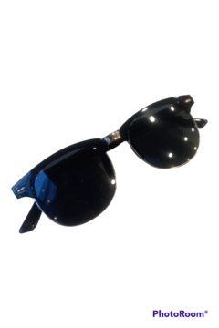 lentes de sol Hermes negro y metal plateado - shopdashaok