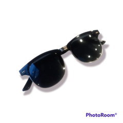 lentes de sol Hermes negro y metal plateado