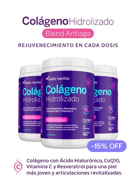 Colágeno Hidrolizado Blend Antiage + AH + Q10 + Resveratrol