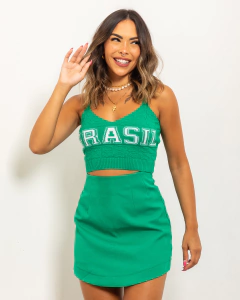 Cropped tricot brasilcore - Atelie citrika