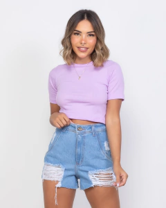 Cropped canelado basic - loja online