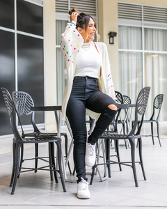 Calça jeans black destroyed - Atelie citrika
