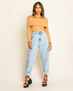 Calça cargo jeans na internet