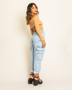 Calça cargo jeans - Atelie citrika