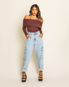 Calça cargo jeans - loja online