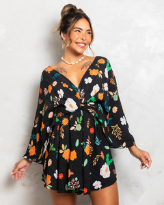 Vestido bata estampado - loja online