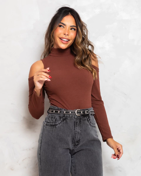 Body gola canelado - comprar online