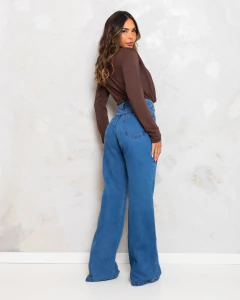 Calça wide leg jeans - Atelie citrika