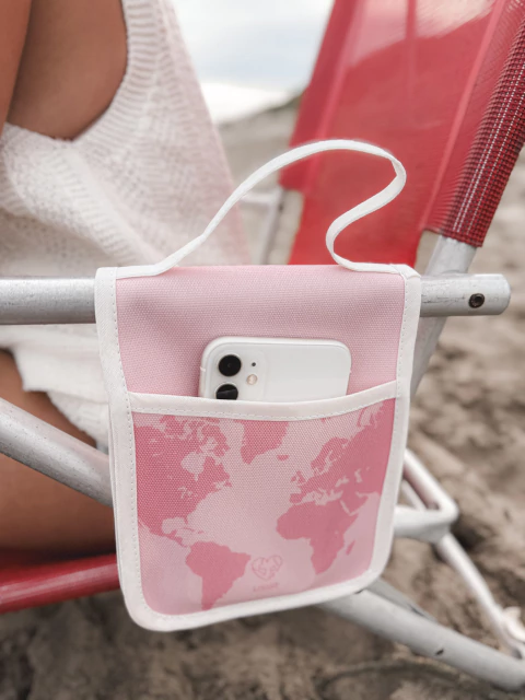 Organizador de Reposera Mapamundi Completo Rosa