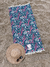 Lona Playera Rectangular Flower Azul y Fucsia