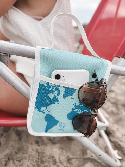 Organizador de Reposera Mapamundi Completo Aqua