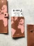 Funda para Pasaporte Mapamundi Completo Marron Suela y Rosa