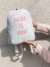Mochila Viajar es Vivir Celeste y Rosa