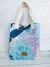 Bolsa Playera Hojas Palmera Celeste
