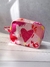 Neceser Rectangular Corazonada Fucsia