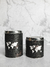 Set de Latas Mapamundi Negro Gastado