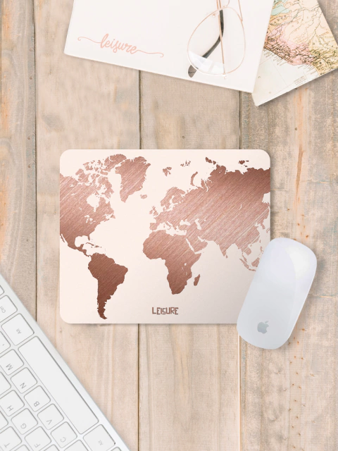 Mouse Pad Rose Gold Mapamundi
