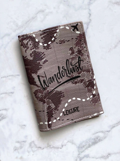 Funda para Pasaporte Wanderlust Gris