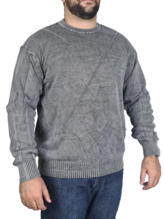 blusa de frio 100% algodão gola careca x cinza