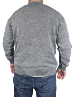 blusa de frio 100% algodão gola careca x cinza - comprar online