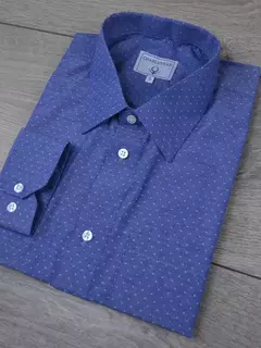 Camisa Maquinetada Azul - comprar online
