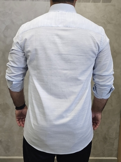 Camisa 100%Algodão Azul Claro