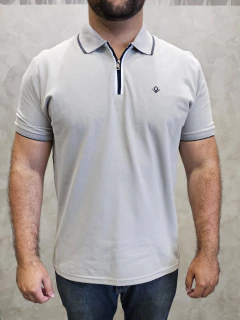 Polo Cinza Ziper - comprar online