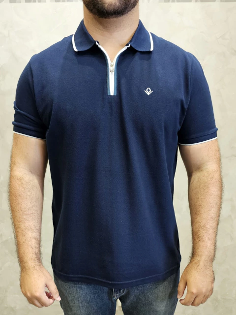 Polo Marinho Ziper - comprar online