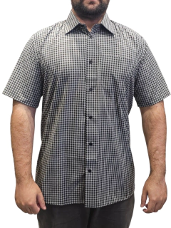 Camisa Manga curta Xadrez Preta na internet