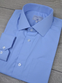 Camisa Micro Xadrez Azul - loja online