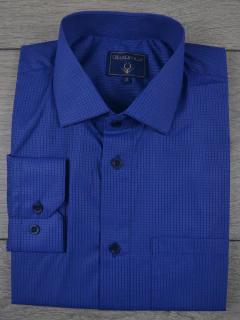 Camisa Micro Xadrez Azul - loja online
